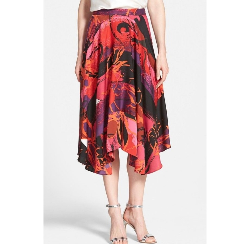 Women's Abstract Print Midi Skirt